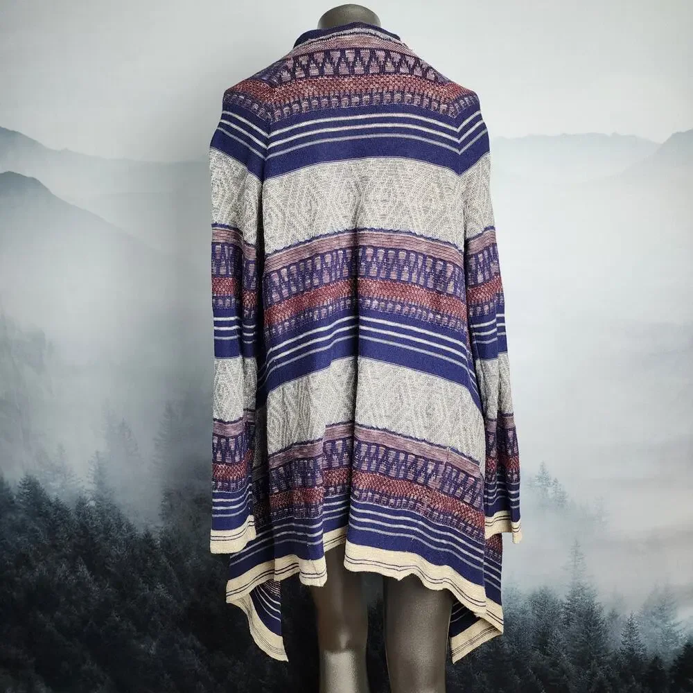 Le Moda Southwestern Aztec Print Multi-Color Cardigan | Women's Medium